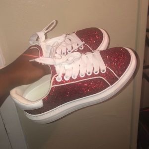Sparkling red aldo shoes